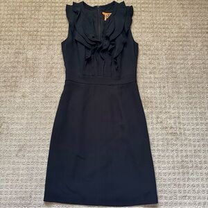 Tory Burch Sleeveless Silk Dress Black Knee-length V-neck Size 0